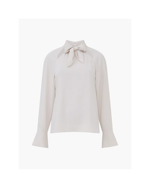 French Connection White Carmen Long-Sleeve Blouse