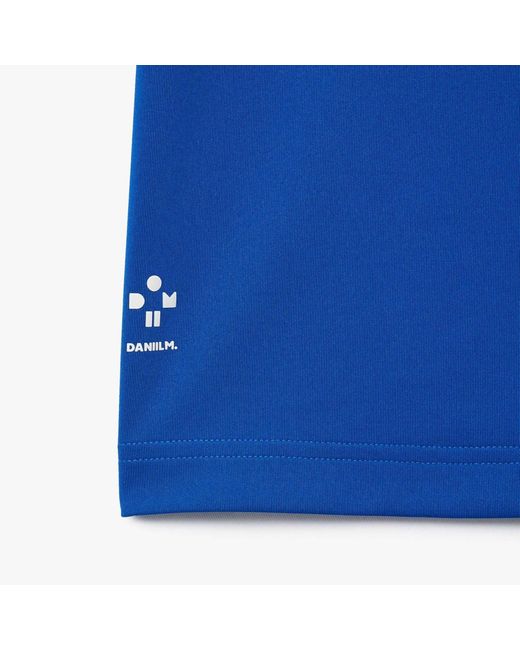 Lacoste Blue Tennis X Daniil Medvedev Slim-fit Polo Shirt for men