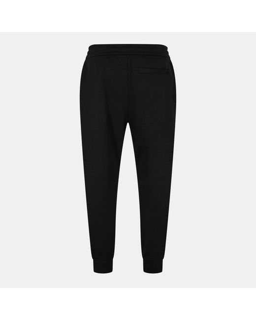 ARMANI EXCHANGE Black Closed Hem Fleece Joggers for men