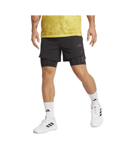Adidas Gray Primelift 21 Performance Shorts for men