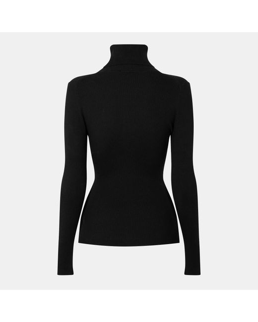 Calvin Klein Black Roll Neck Knitted Top