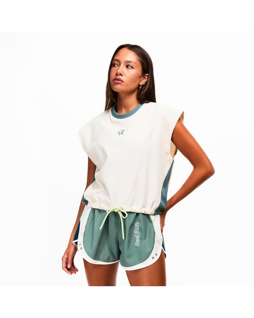 Red Run White Skyline Windbreaker Top