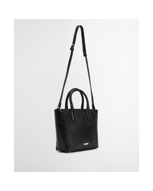 Barbour Black Birch Leather Tote Bag