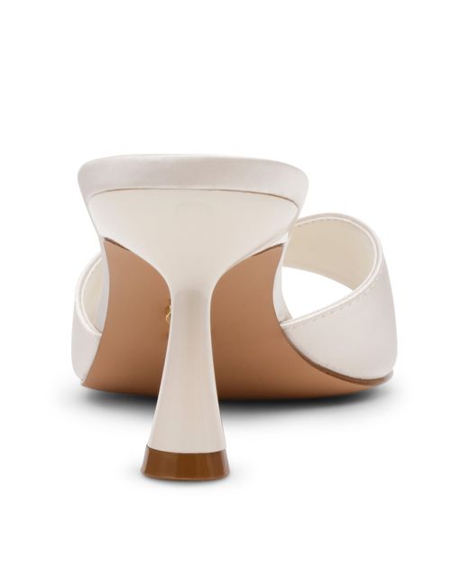 Steve Madden White Heeled Mules