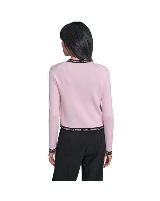Karl Lagerfeld Black Sportswear Cardigan