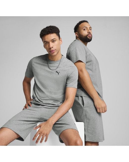 PUMA Gray Regular Fit T-Shirt for men