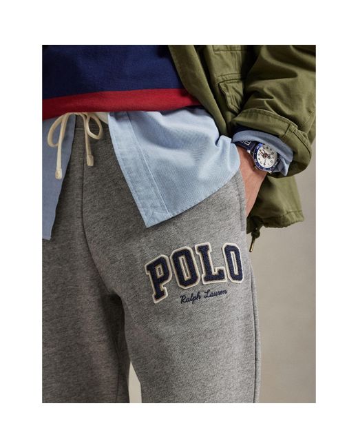 Polo Ralph Lauren Gray Fleece Tapered Joggers for men