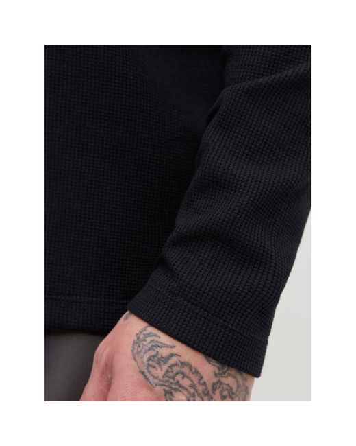 Jack & Jones Black Austin Longsleeved Polo for men
