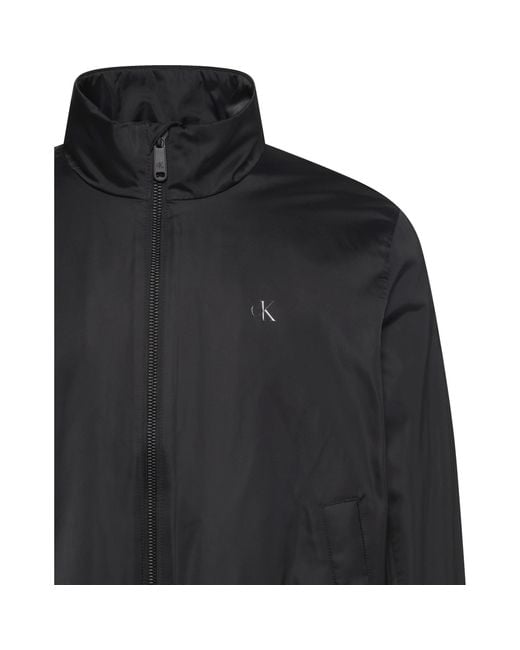 Calvin Klein Black Padded Harrington Jacket for men