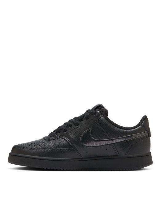 Nike Black Court Vision Low Next Nature Trainers