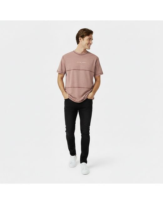 Jack Wills Pink Jw Garment Dye Regular Fit T-Shirt for men