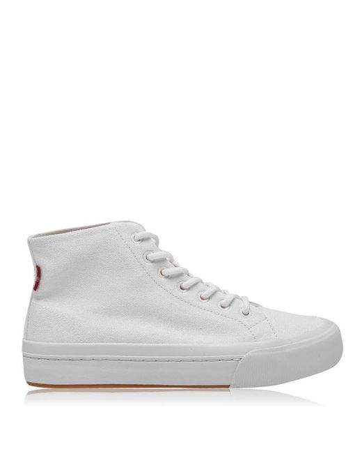 Levi's White Summit Mid Canvas High Tops