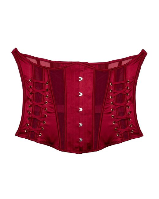 Playful Promises Red Etta Tie Underbust Corset