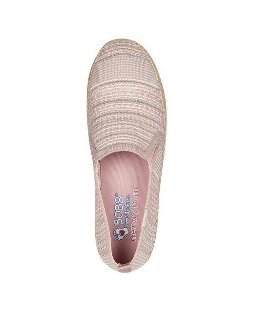 Skechers Pink Engineered Woven Twin Gore Slip On Espadrilles
