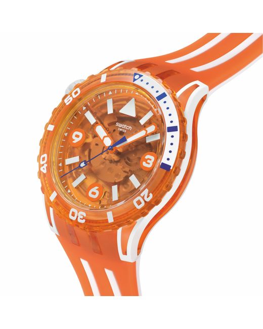 Swatch Orange Scubaqua Analogue Quartz Watch for men