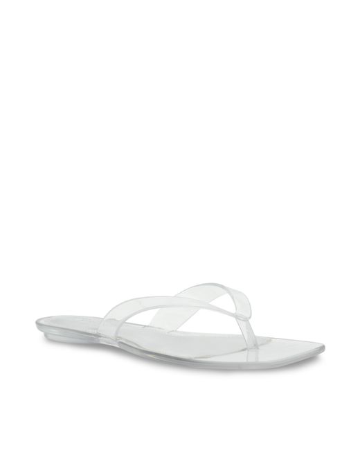 Steve Madden White Flip Flops