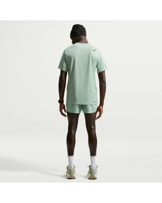 Nike Green Aeroswift Dri-Fit Adv Short-Sleeve Running Top for men