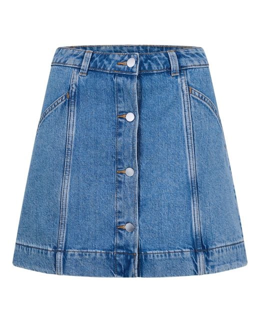 Timberland Blue Refibra Denim Skirt Mid