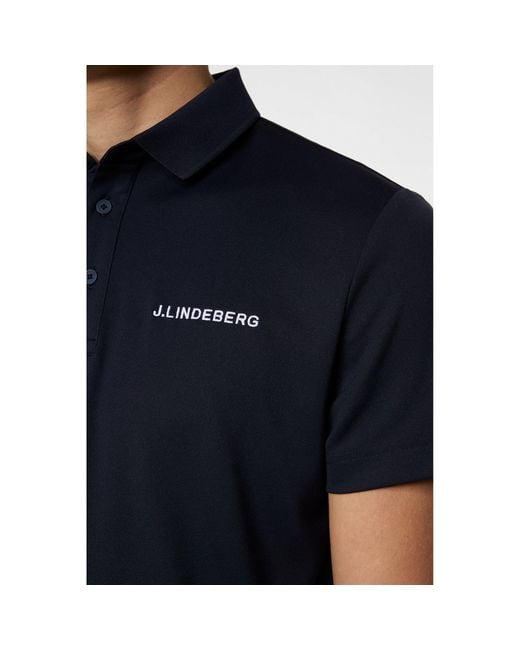 J.Lindeberg Blue Jlg Bridge Short-Sleeve Performance Polo Shirt for men