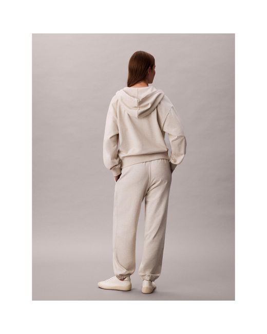 Calvin Klein Gray Ckj Mono Closed Hem Fleece Joggers