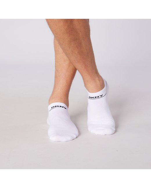 DKNY White 3 Pack Jefferson Liner Socks for men