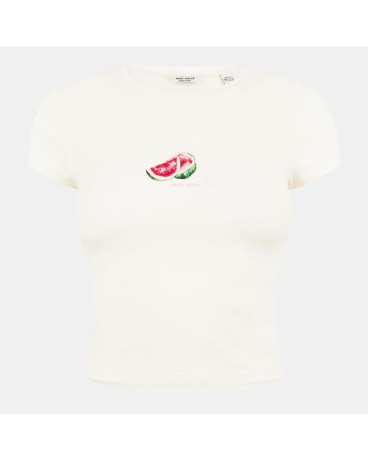 Jack Wills White Jw Fruit Baby Slim Fit T-Shirt