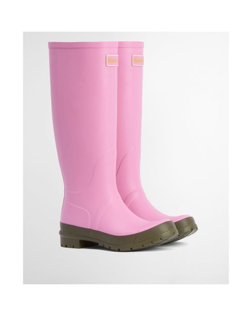 Barbour Pink Abbey Wellington Boots