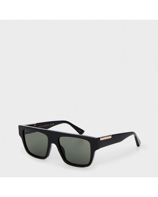 Gucci Gray Uv Protection Rectangle Sunglasses for men