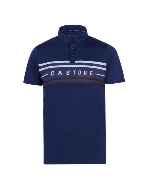 Castore Blue Golf Polo Shirt for men