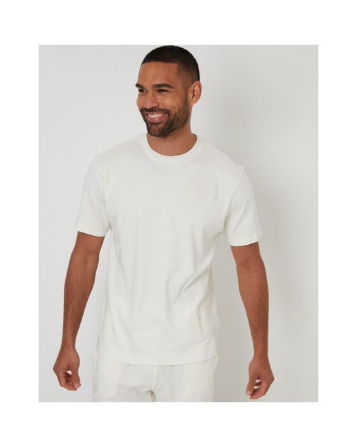 Threadbare White Regular Fit Teewren T-Shirt for men