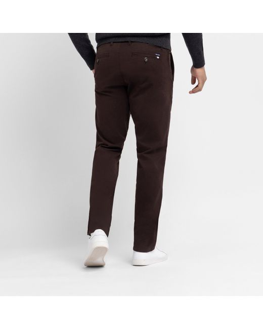 Eden Park Brown Straight-Leg Dark Chinos for men