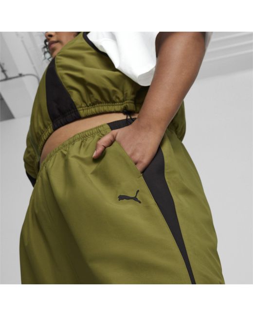 PUMA Green Dare To Open Hem Poly Jogger