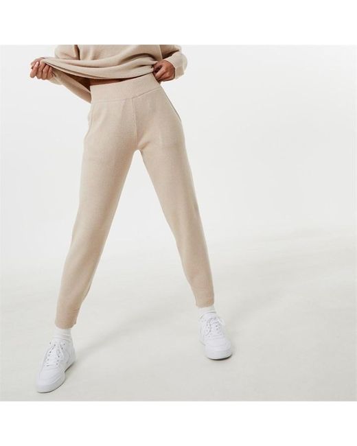 White knitted joggers hotsell