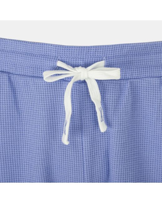 Fabric Blue Waffle Shorts for men