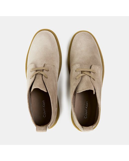 Calvin Klein Natural Suede Desert Boots for men
