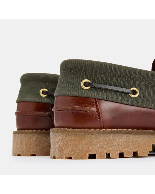Barbour Brown Deck Boat Shoes for men