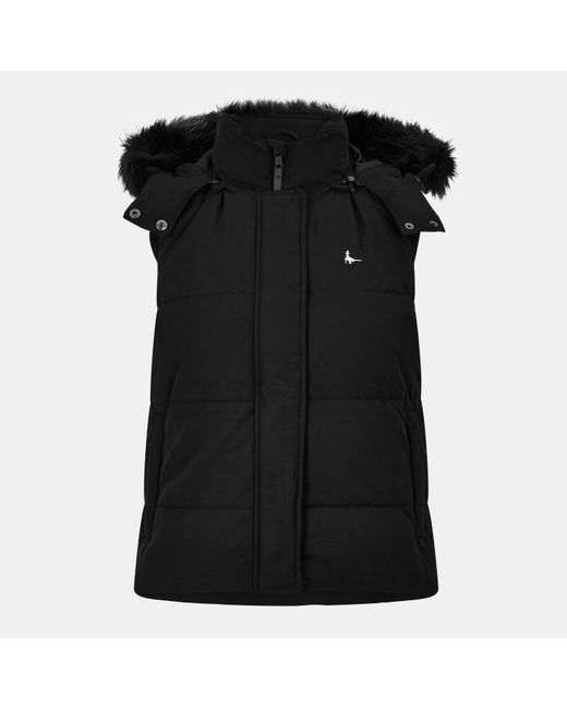 Jack Wills Black Willow Heritage Puffer Gilet