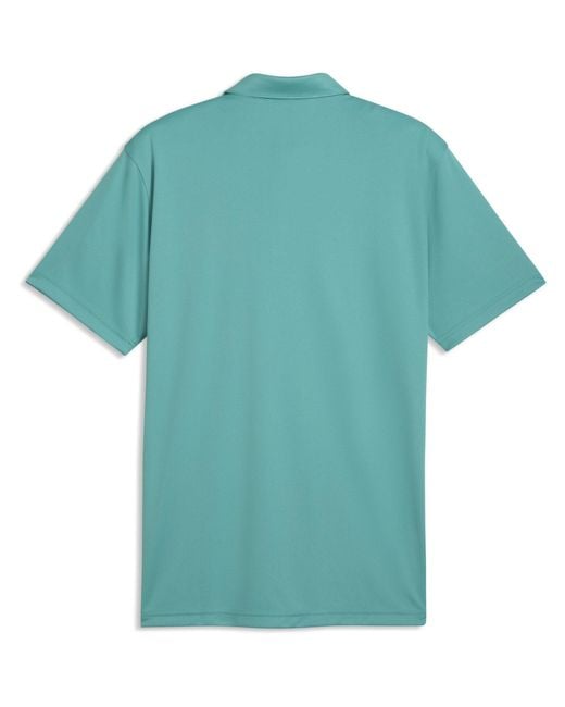 PUMA Blue Pure 3.0 Short Sleeve Performance Polo Shirt for men