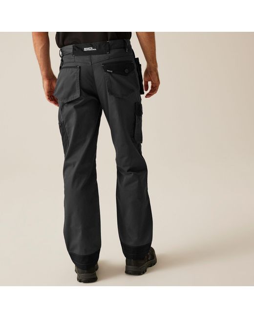 Regatta Black Incursion Workwear Trousers (Regular Leg) for men