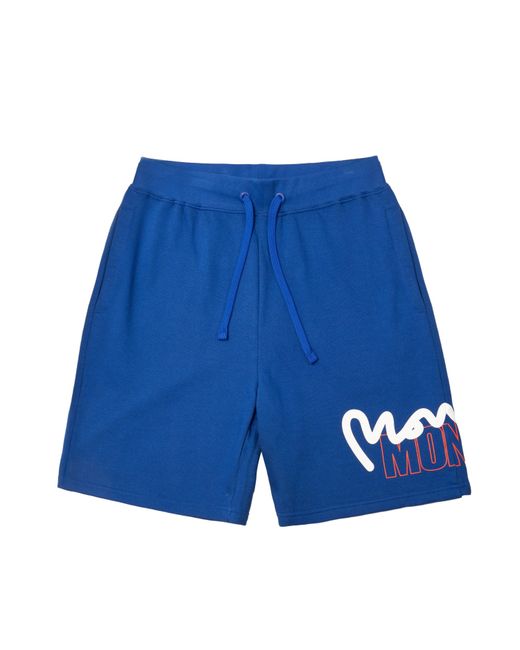 Money Blue Stencil Shorts for men