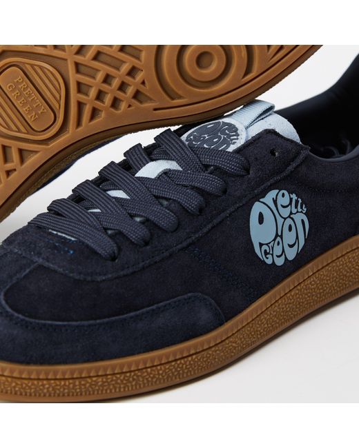 Pretty Green Blue Pg Ramblas Low-Top Trainers for men