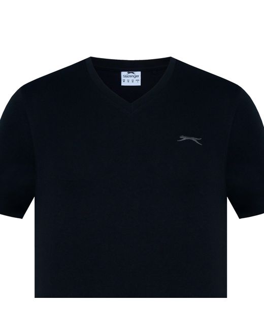 Slazenger 1881 Black V Neck T Shirt for men