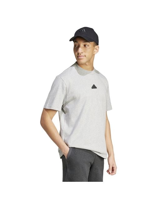 Adidas Gray Brand Love T-Shirt for men