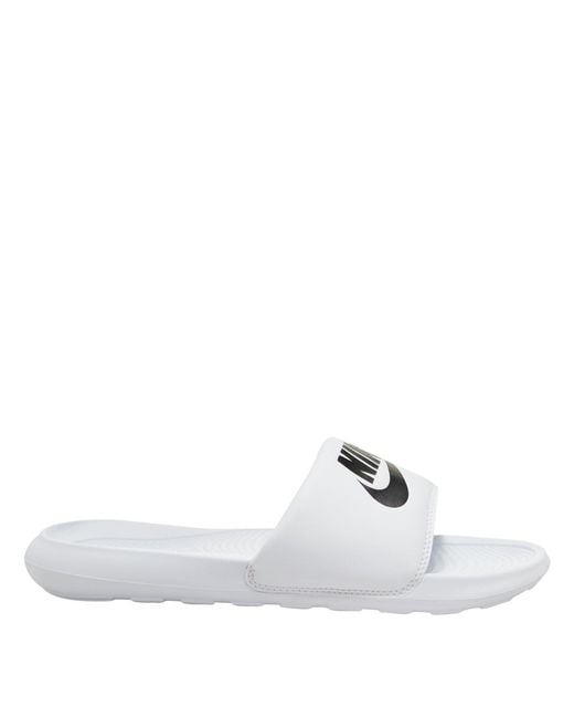 Nike White Victori One Slides