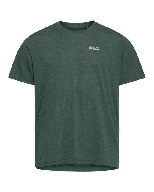 Jack Wolfskin Green Short Sleeve Performance T-Shirt for men