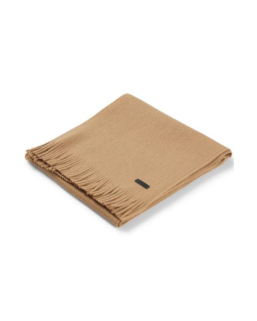 Boss Natural Albas Logo Plaque Scarf for men