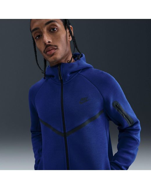 Nike Blue Tech Fleece Hoodie for men