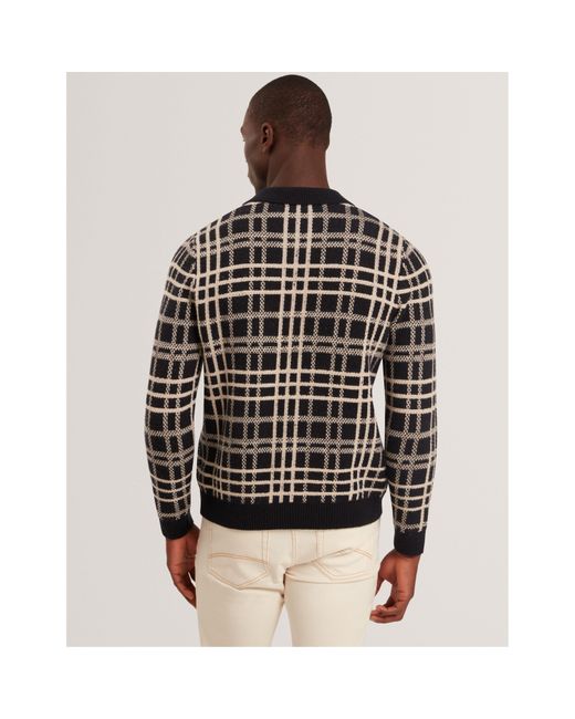 Ted Baker Black Long Sleeve Polo Shirt for men