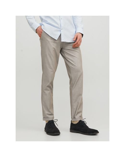 Jack & Jones Gray Connor Chino Trouser for men