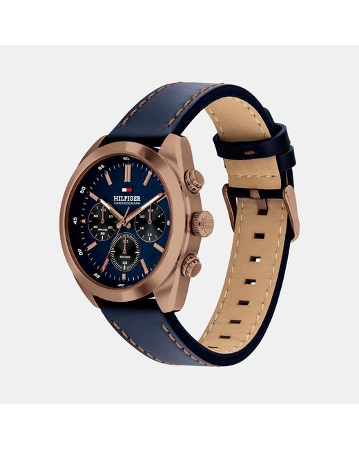 Tommy Hilfiger Blue Hudson Stainless Steel Chronograph Analogue Quartz Watch for men